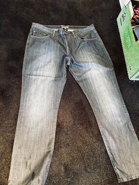 Travis Mathew Men's Faded Light Blue Straight Jeans